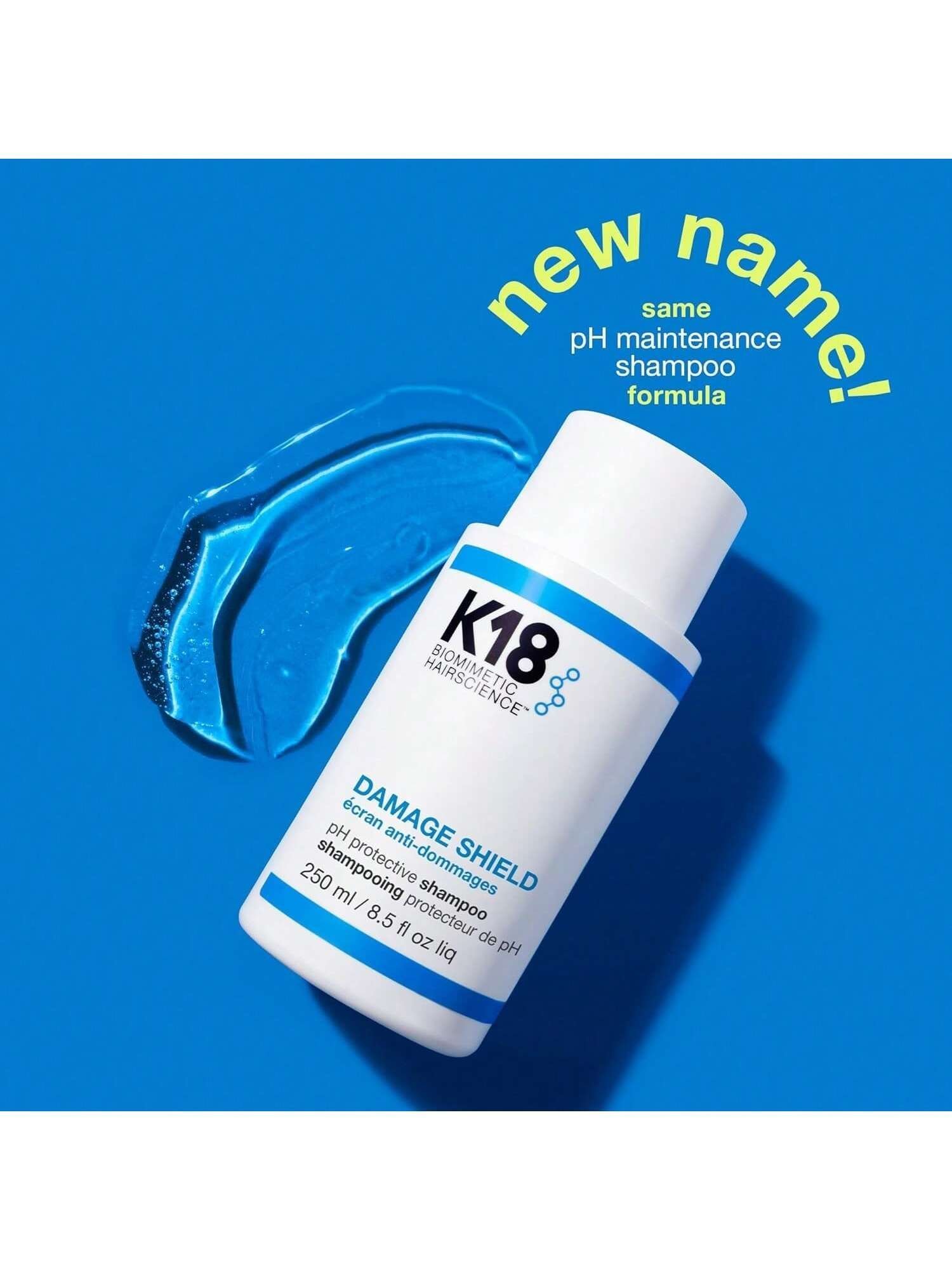 k18 damage shield protective shampoo, reduces frizziness & tangles, maintains hair health k18 damage shield protective shampoo, reduces frizziness & tangles, maintains hair health