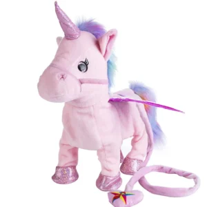 Hot Sale Electric Funny Plush Toy Singing Music Walk Magic Unicorn Animal Horse Toys Children Girl K