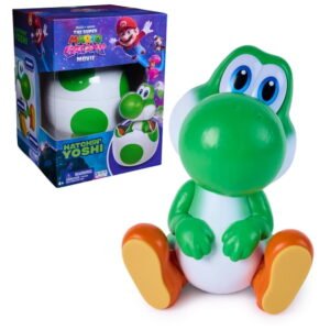 Super Mario Galaxy Movie Hatchin Yoshi Interactive Yoshi Figure For Ages 4 and up