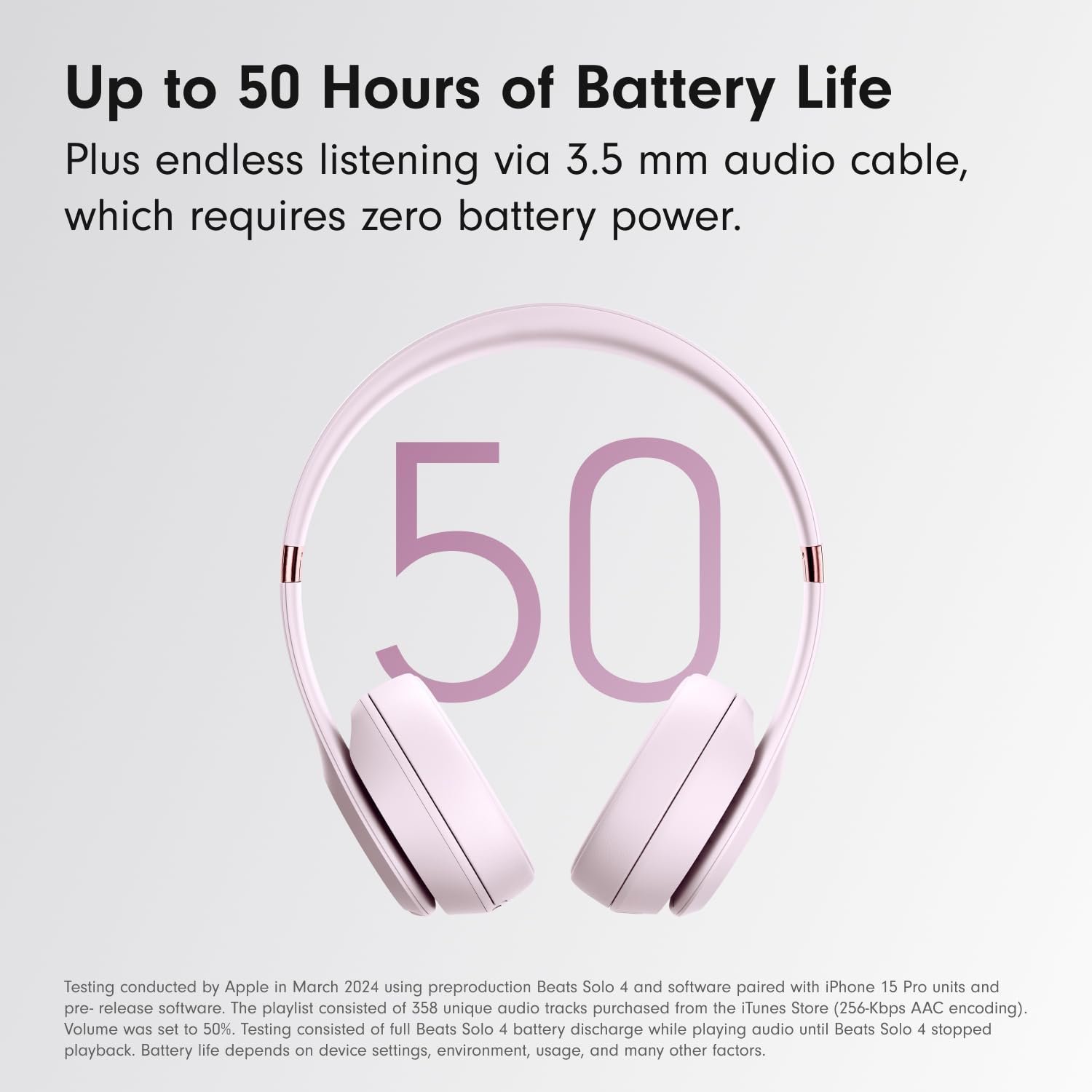 beats solo 4 wireless on ear bluetooth headphones, up to 50 hour battery life, ultra lightweight comfort, powerful and balanced sound, apple & android compatible cloud pink beats solo 4 wireless on ear bluetooth headphones, up to 50 hour battery life, ultra lightweight comfort, powerful and balanced sound, apple & android compatible cloud pink
